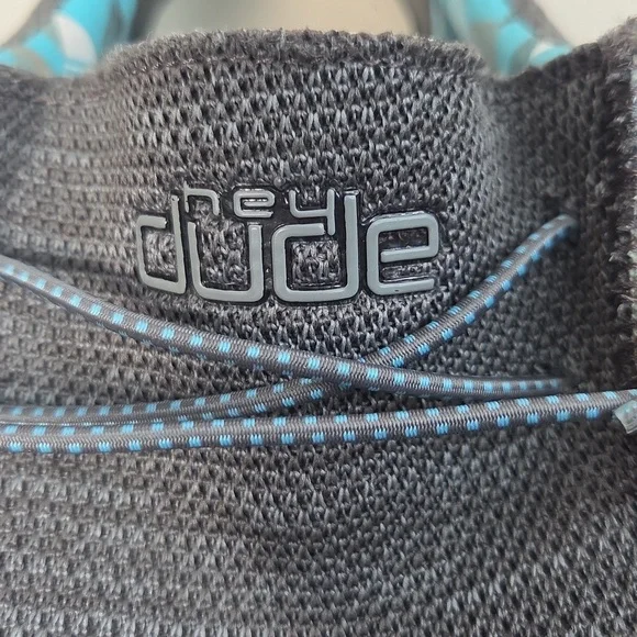 Hey Dude Charcoal and Teal Loafers NWT - Picture 14 of 15